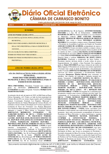 Diário Oficial - Edição 029
